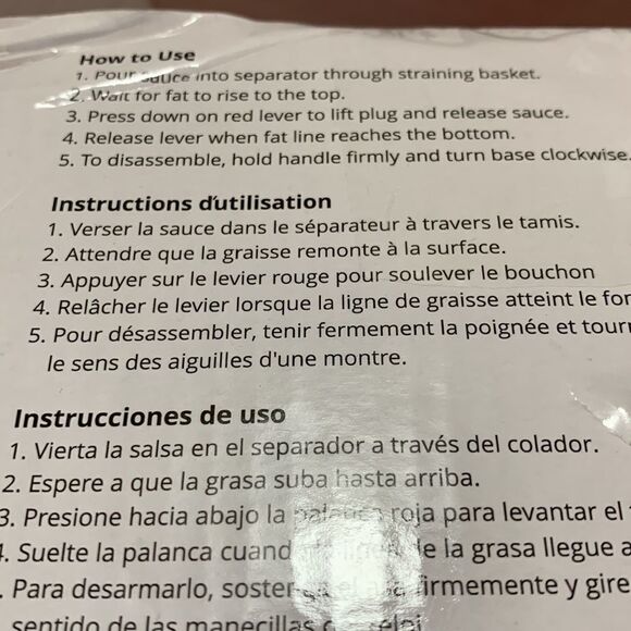 Cuisipro 4 cup fat separator - Picture 8 of 8